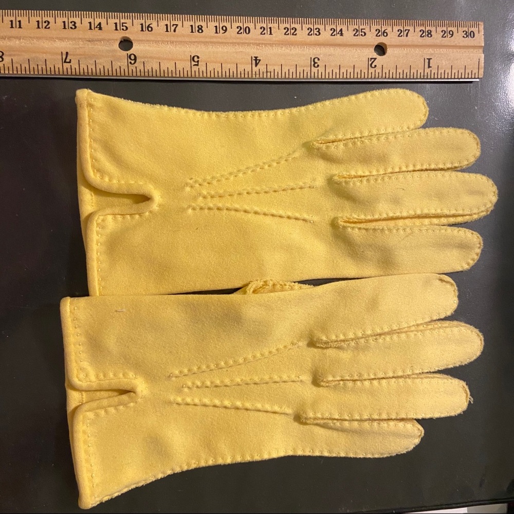 Vintage Yellow Gloves
